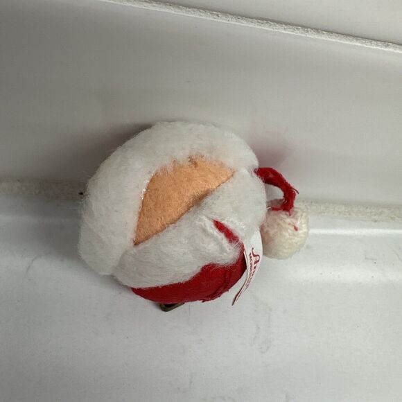 Vintage Santa Head Pin 1965 Cloth Brooch Christmas Gift Ugly Sweater Analee - Picture 9 of 10